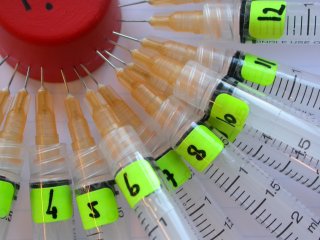 Example of syringes for ethylene measurements. Photo by WUR