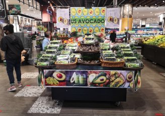 Display in a supermarket in Malaysia with various packages of imported avocados.Photo by Zety Akhzar/Shutterstock.com