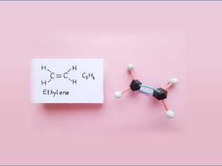 Ethylene molecule formula.