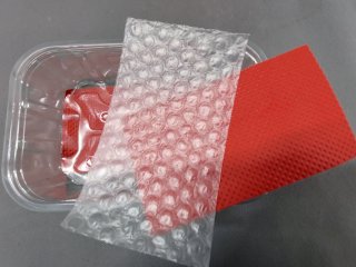 Various types protective pads to be used in packages. Photo by WUR.