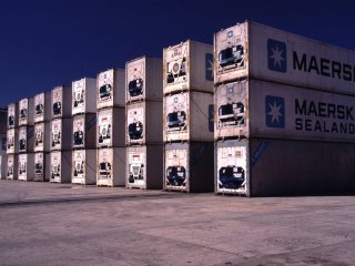 Reefer containers in a port. Photo by WUR